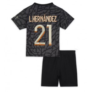 Paris Saint-Germain Lucas Hernandez #21 Rezervni Dres za Dječji 2023-24 Kratak Rukavima (+ kratke hlače)